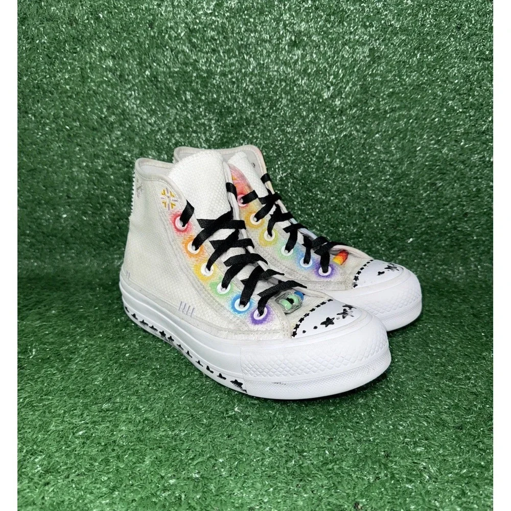 Converse CT All Star Lift Women Size 6.5 Multicolor Floral Platform Shoe Sneaker